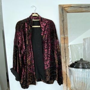 The Kooples Velvet Sweater Cardigan L